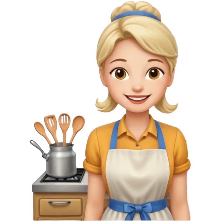 woman near the stove emoji
