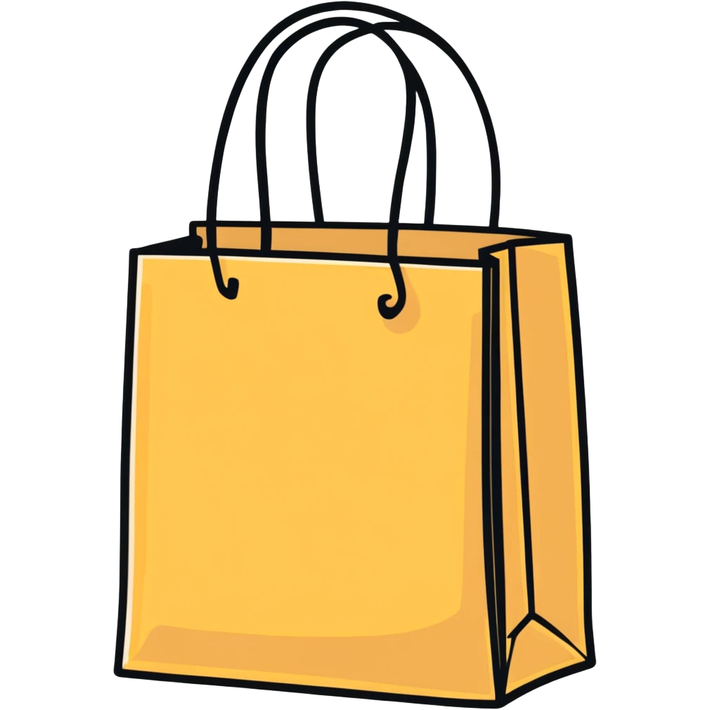 shopping bag with discount tag emoji