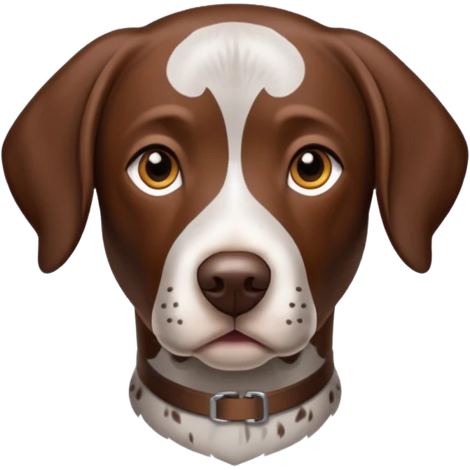 German shorthair pointer brown head emoji
