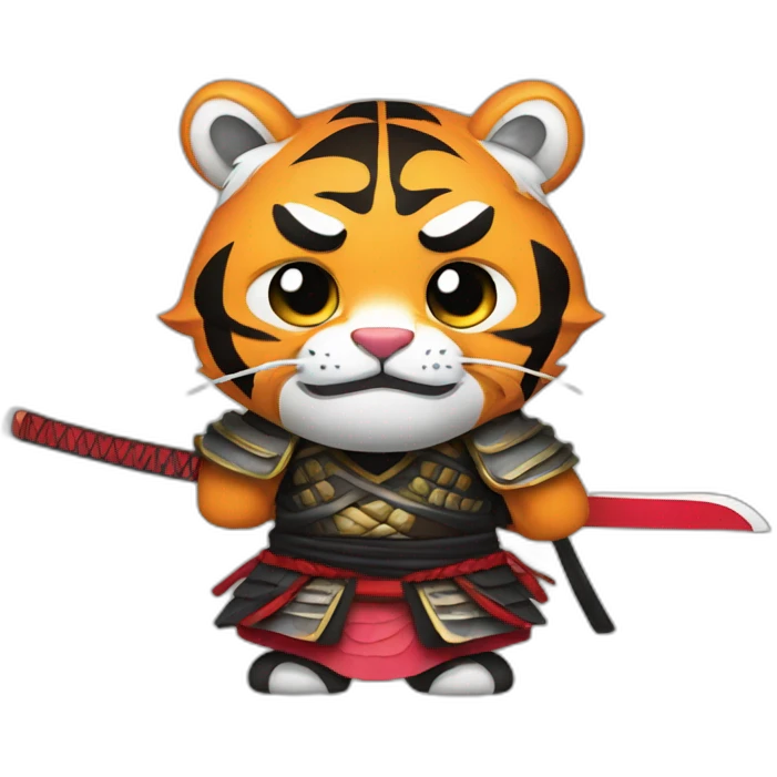 Tiger samurai emoji