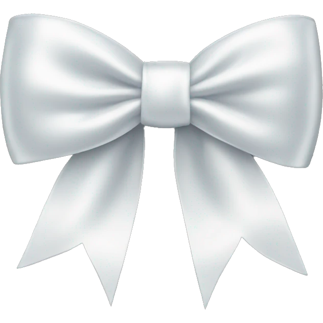 white satin bow emoji