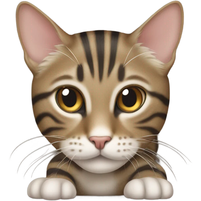 Tabby cat hunting  emoji