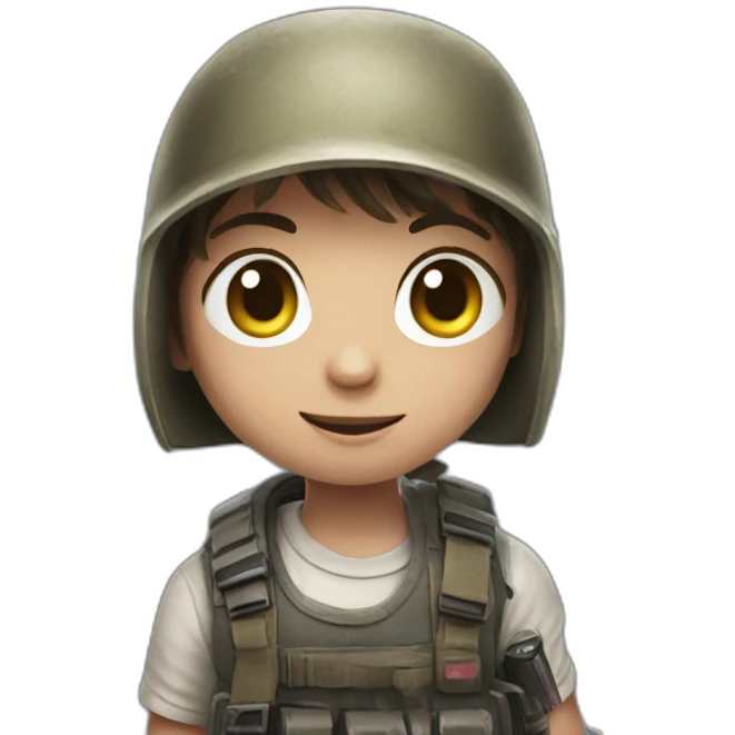 Kid playing pubg emoji