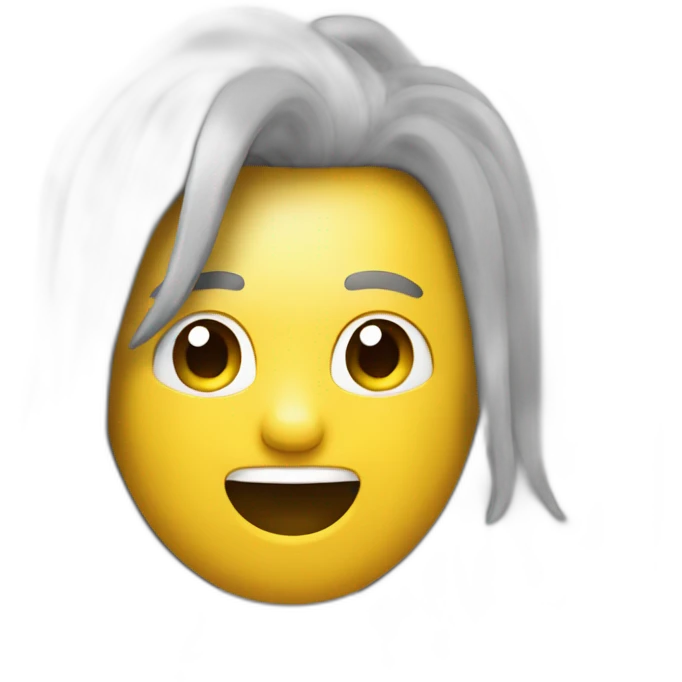 Noir aux cheveux longs avec une banane emoji