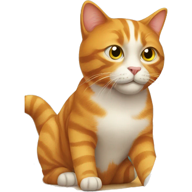 ginger cat with a laptop emoji