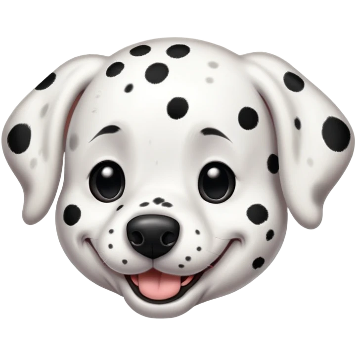 Dog Dalmatian smiling emoji