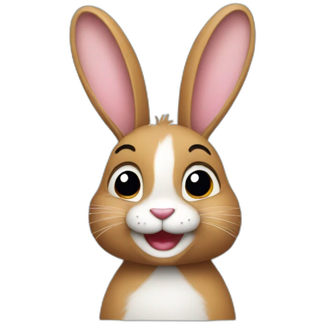 rabbit with a smile emoji