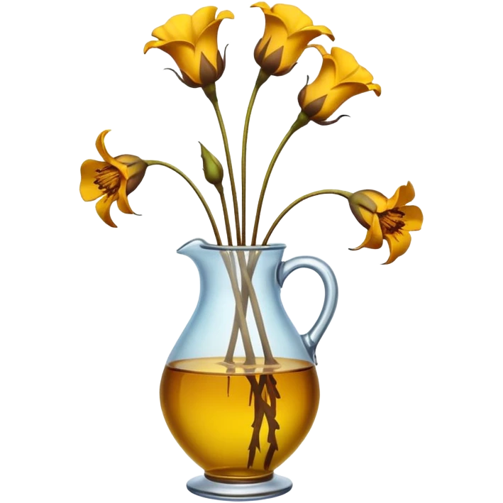 dead wilted flowers hanging in a vase emoji