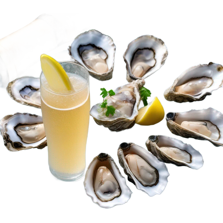 Oyster and champagne emoji