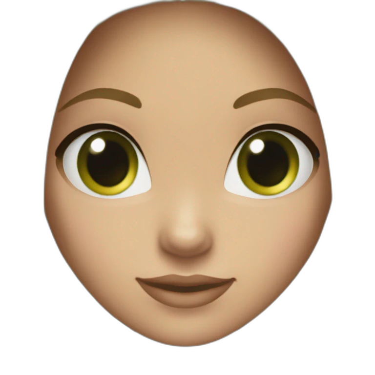 Light sking, Dark blonde girl, dark green eyes, long straight hair. Looks like nicki nicole emoji