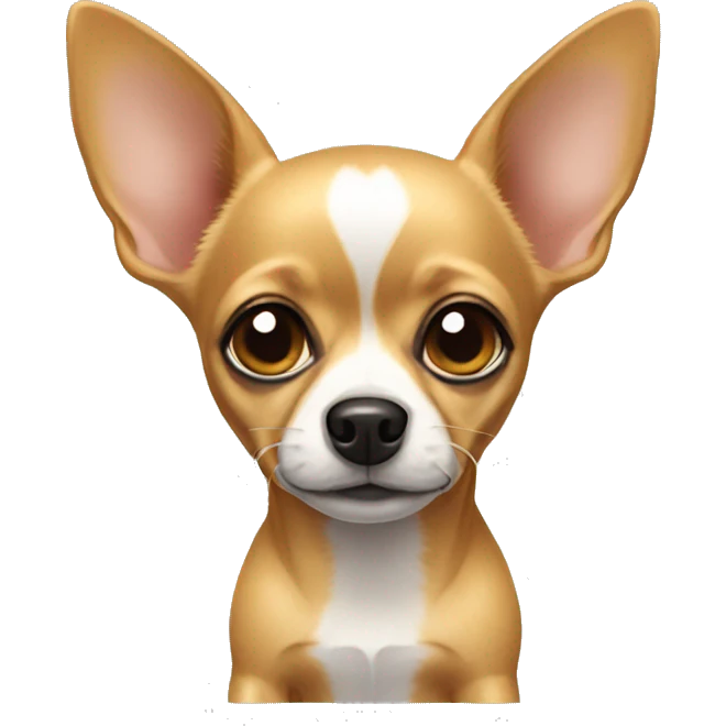 Chihuahua with ears down  emoji