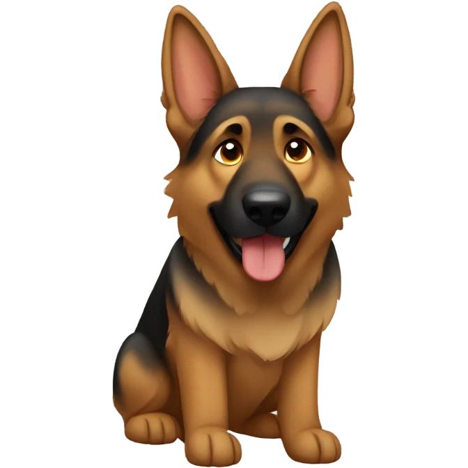 Brown German shepherd  emoji