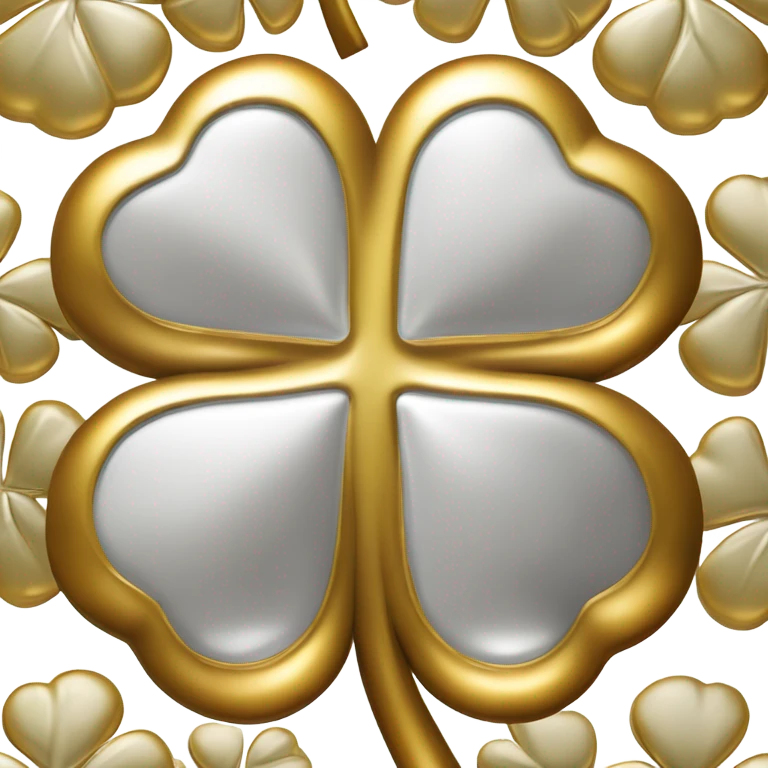 four leaf clover emoji gold  emoji