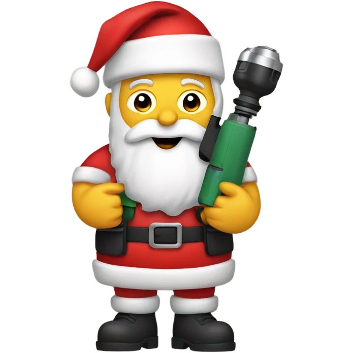 Santa with a cordless drill  emoji