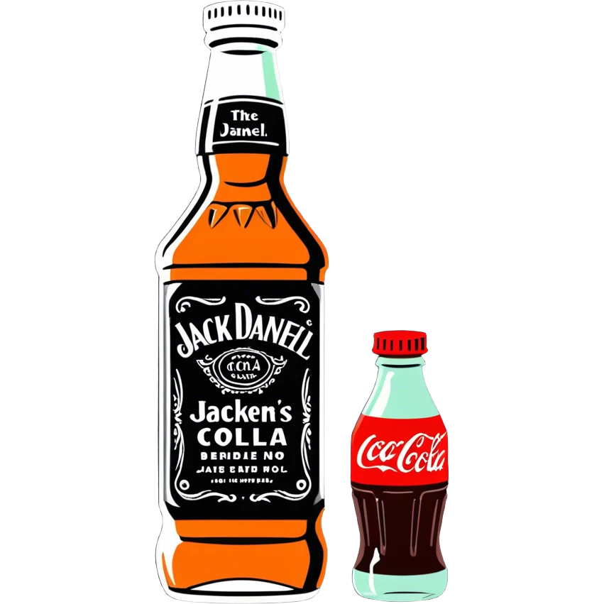 Jack daniels and coca cola fresh and cold emoji