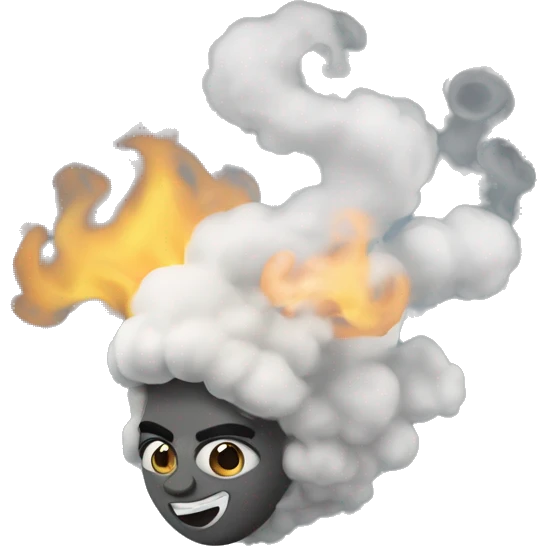 A hart with smoke  emoji