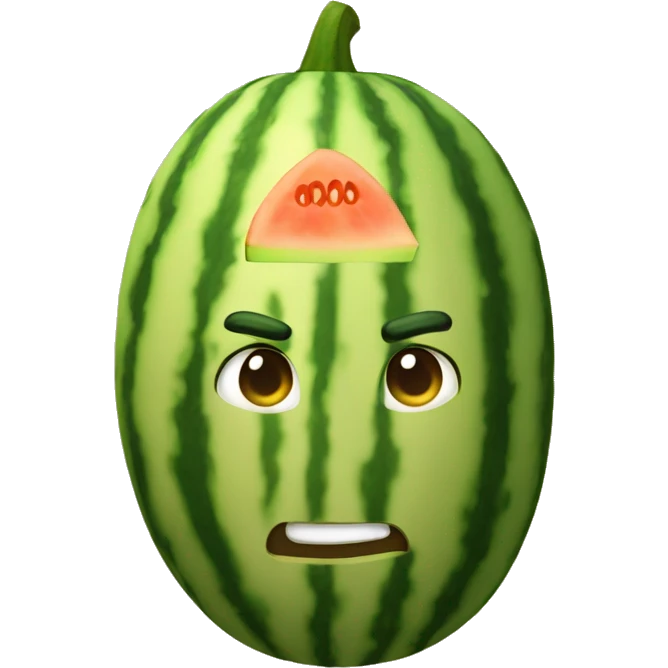 a ridiculous melon knight's head emoji