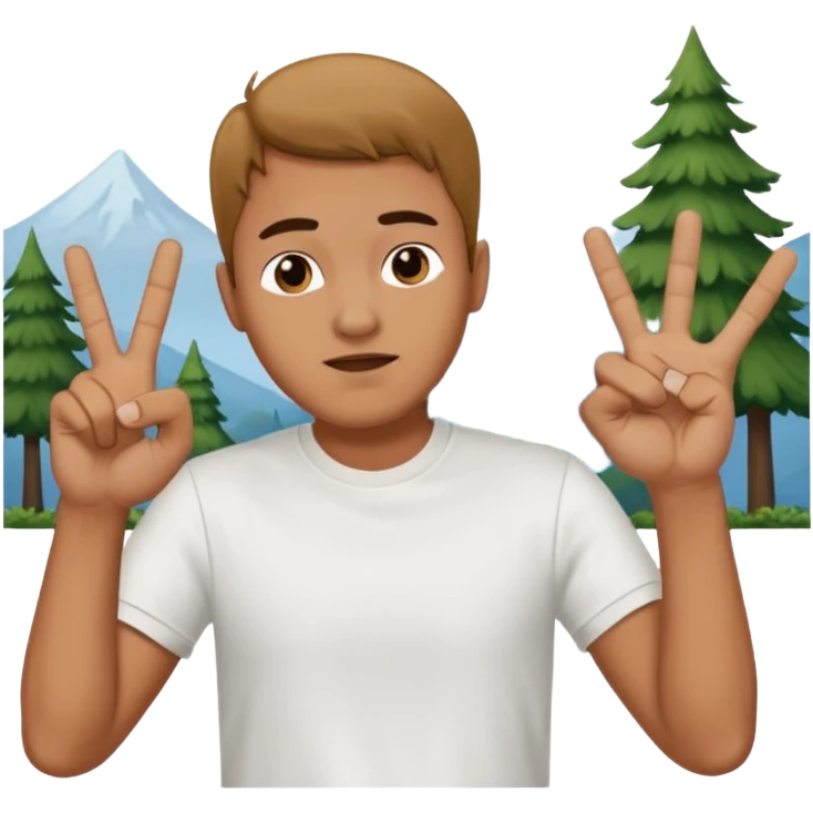 man throwing up bgang sign emoji