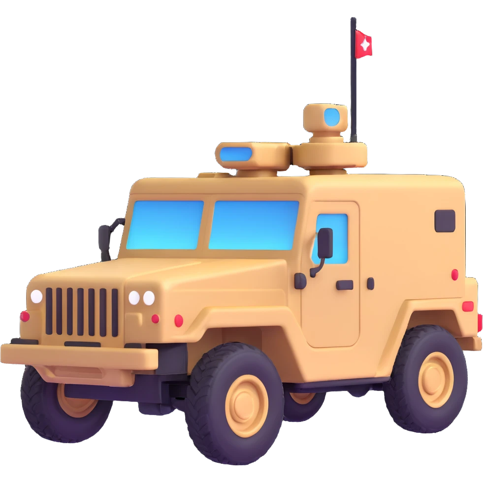 military vehicle from Arma Reforger game emoji