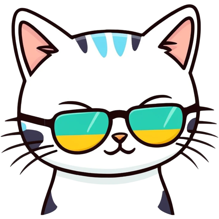 Cat with sunglasses emoji