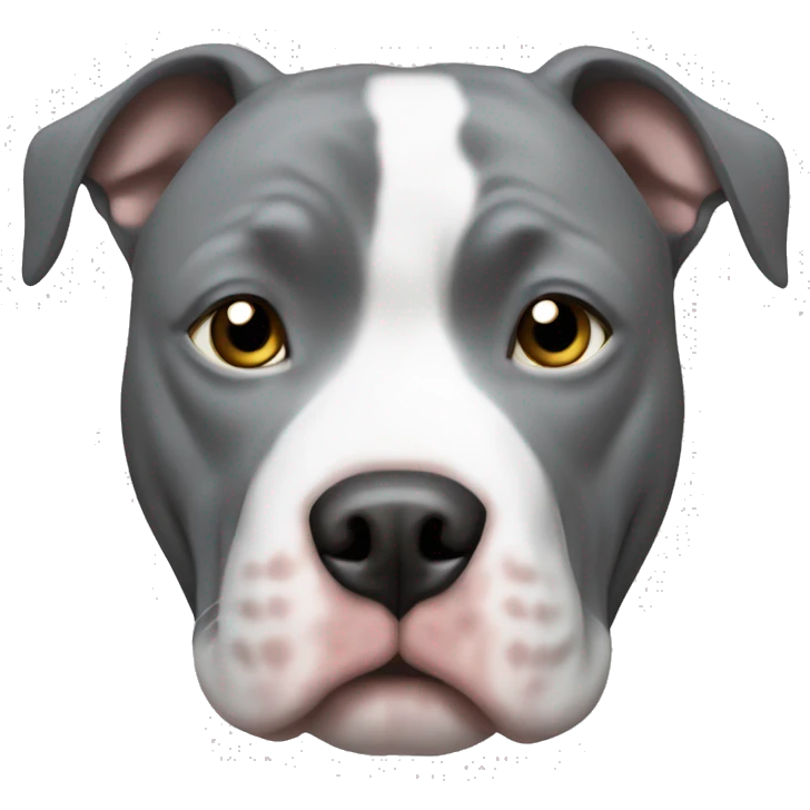 Grey and white pitbull emoji