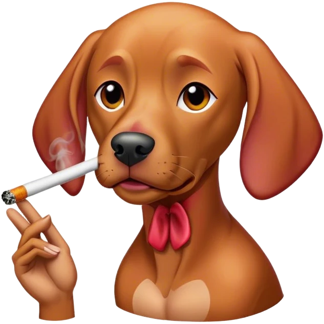 Viszla smoking  emoji