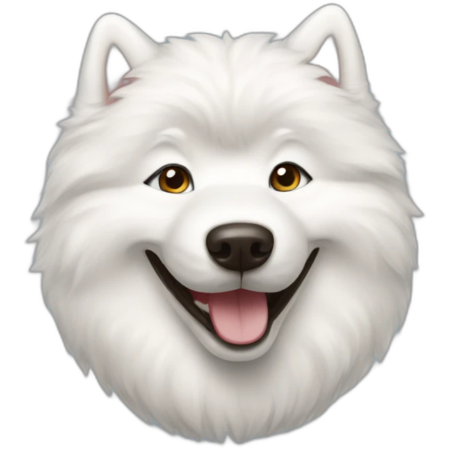 Happy samoyed emoji
