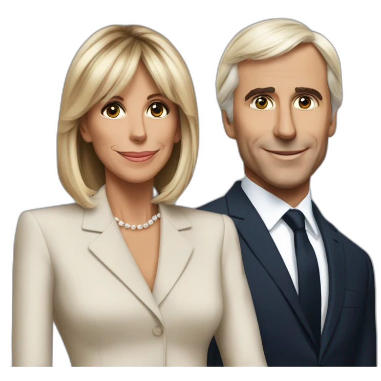 Emanuel and Brigitte macron emoji
