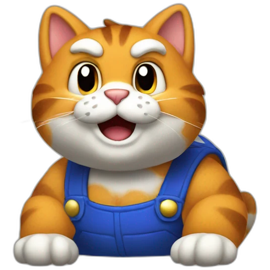 Mario Bros as a cat emoji