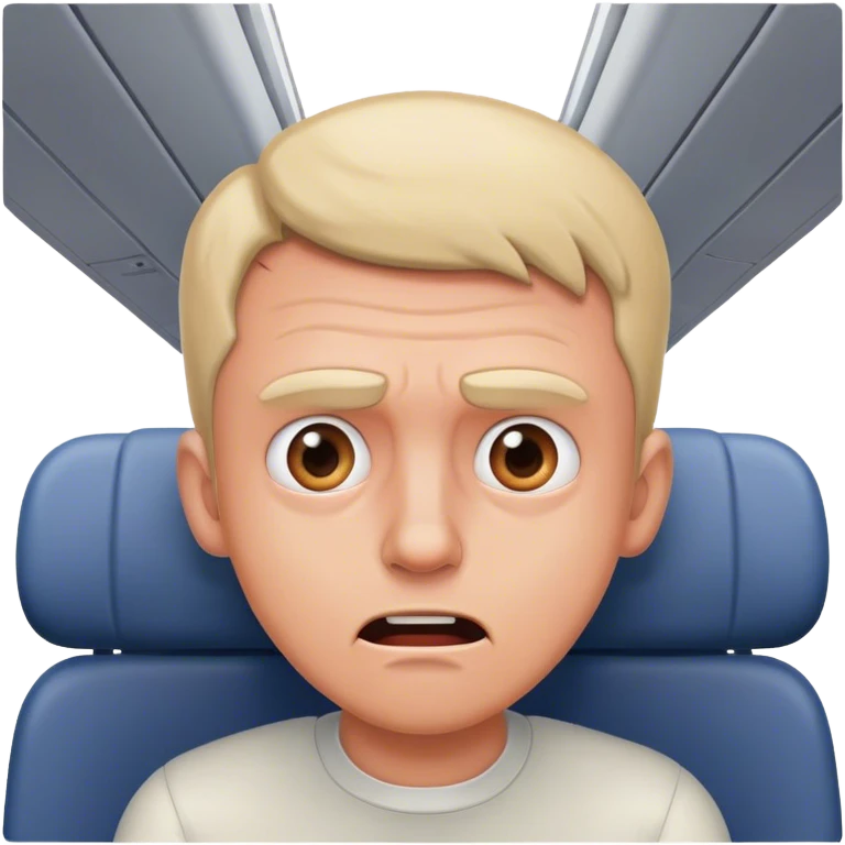 Male Person afraid to fly emoji