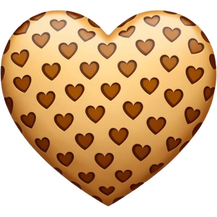 heart with a cheetah print texture emoji