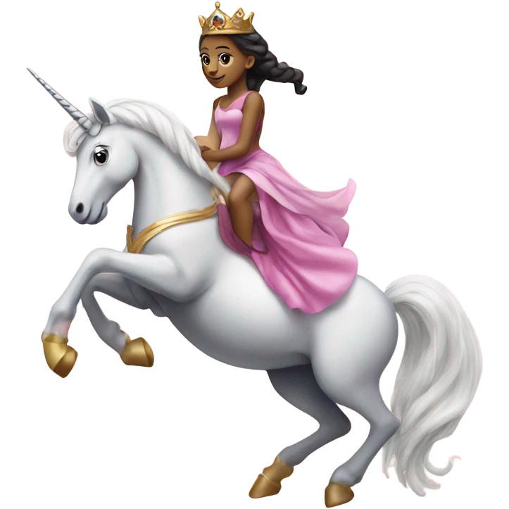 princess on top of the unicorn emoji