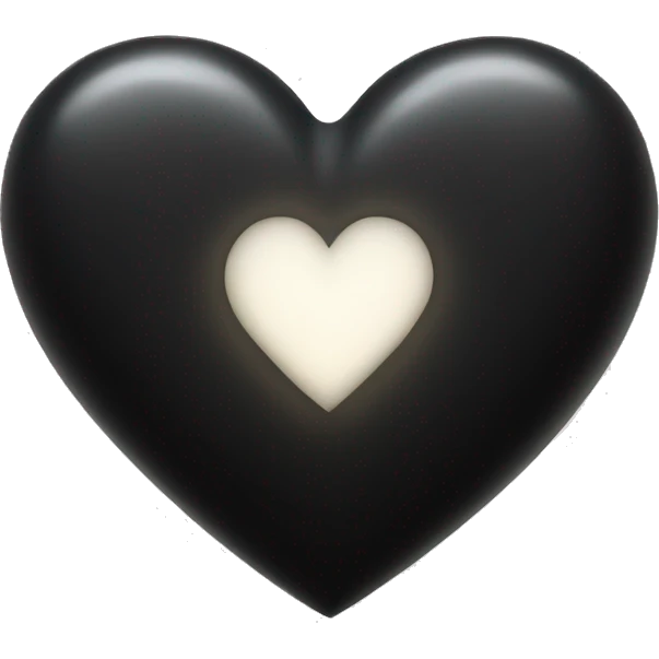 black heart glowing white around outside emoji