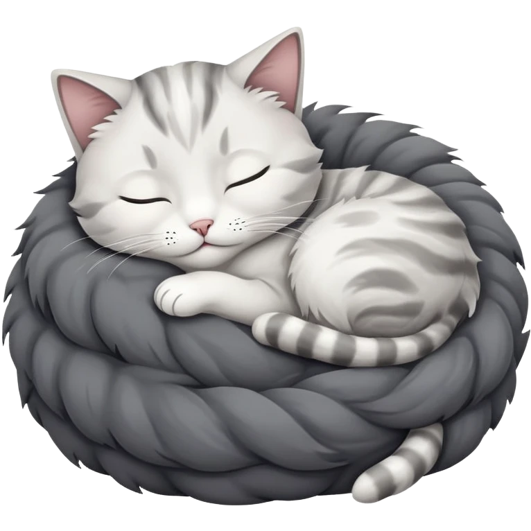 cat sleeping peacefully emoji