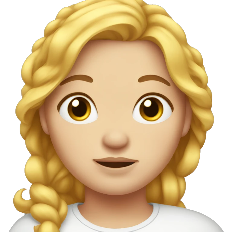 Obesity, female, freckles, golden hair emoji