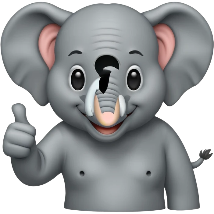 elephant thumbs up emoji