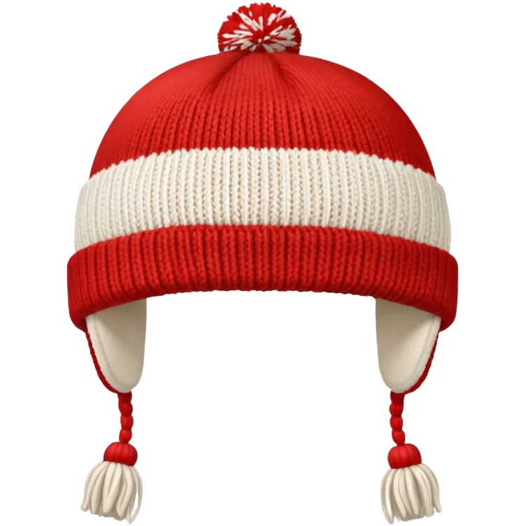 plain isolated red and white had emoji