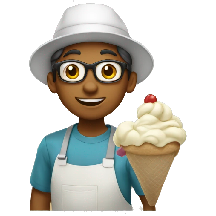ice cream seller emoji