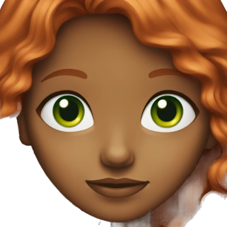 red-haired girl with green eyes emoji