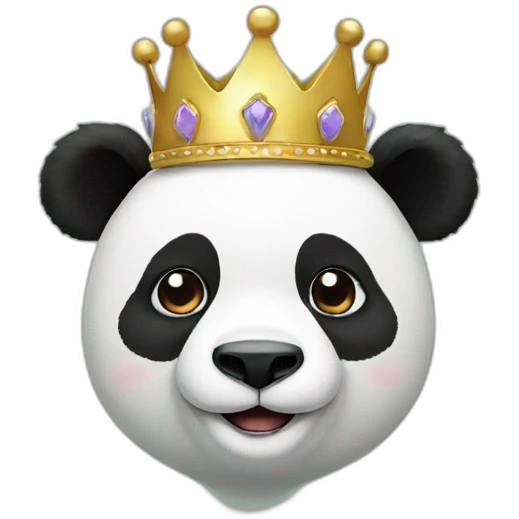 panda with crown emoji