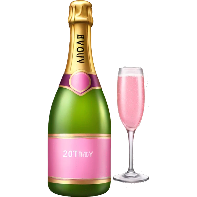 Pink champagne  emoji