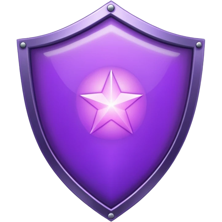 Purple glowing shield emoji