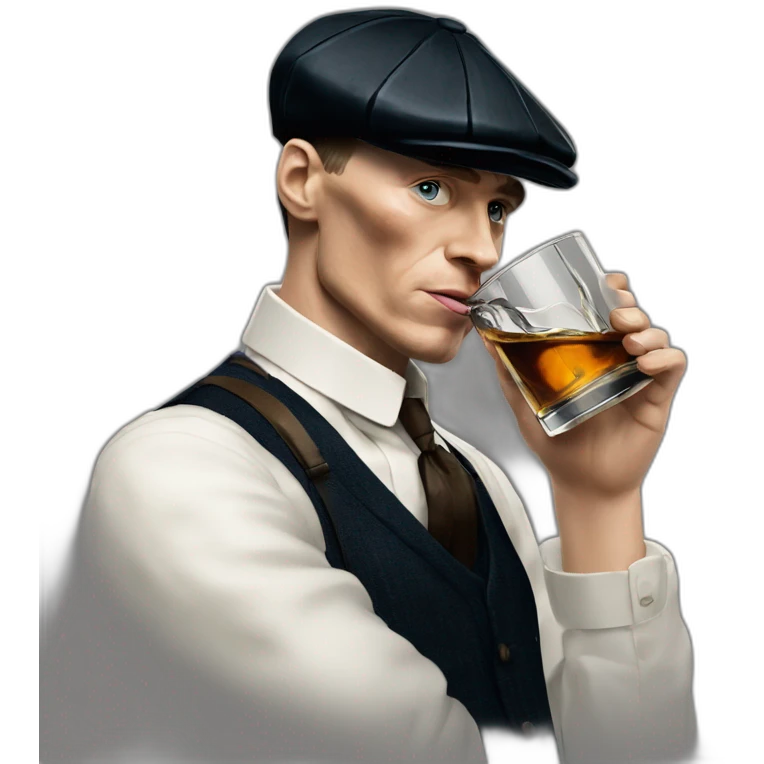 Tommy shelby peaky blinders drinking whisky emoji