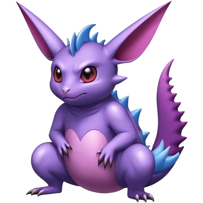 Cool Edgy Shiny Noibat-Nidorino-hybrid  full body emoji