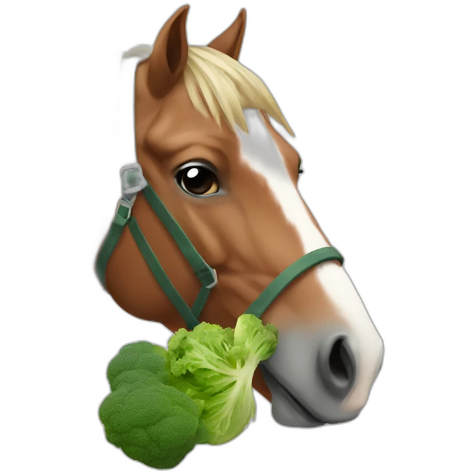horse eating vegetables emoji
