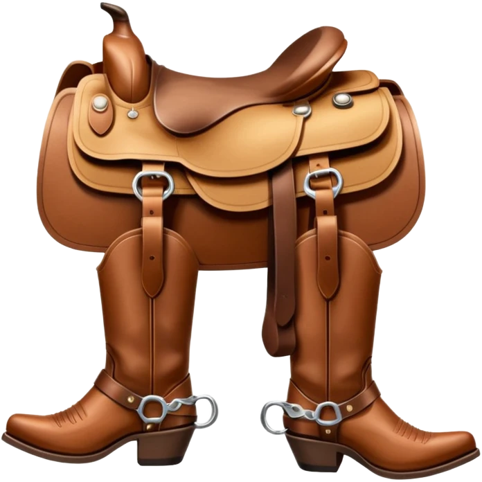 Cowboy boots with horse next to them emoji