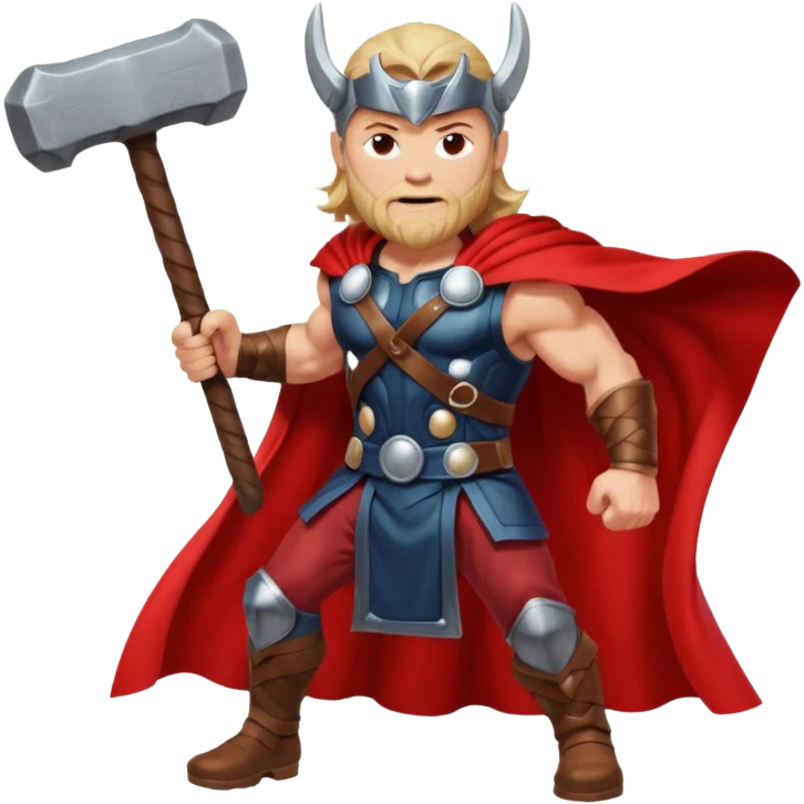 Thor – Hammer, red cape







 emoji