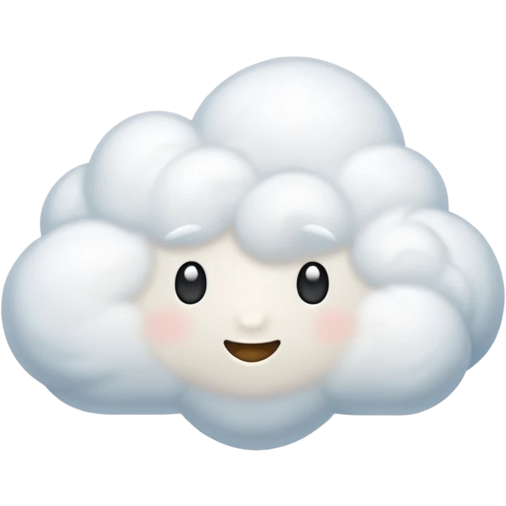 single puffy cloud, no face emoji