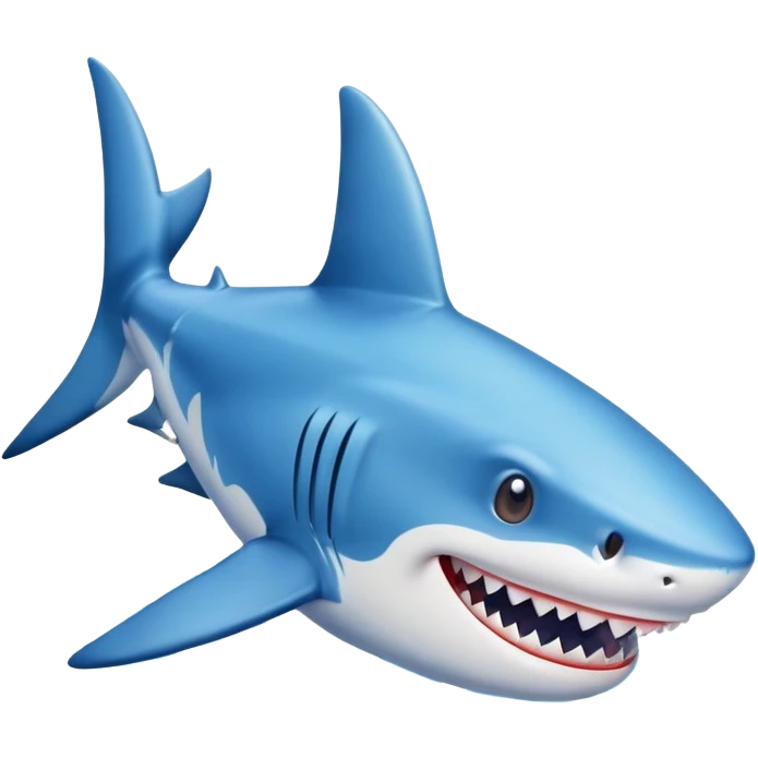 A shark wearing blue sneakers emoji