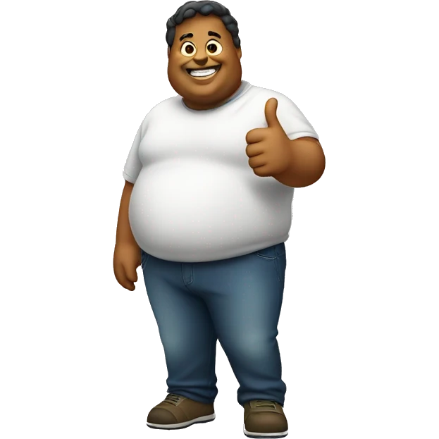 Fat guy giving thumbs up emoji